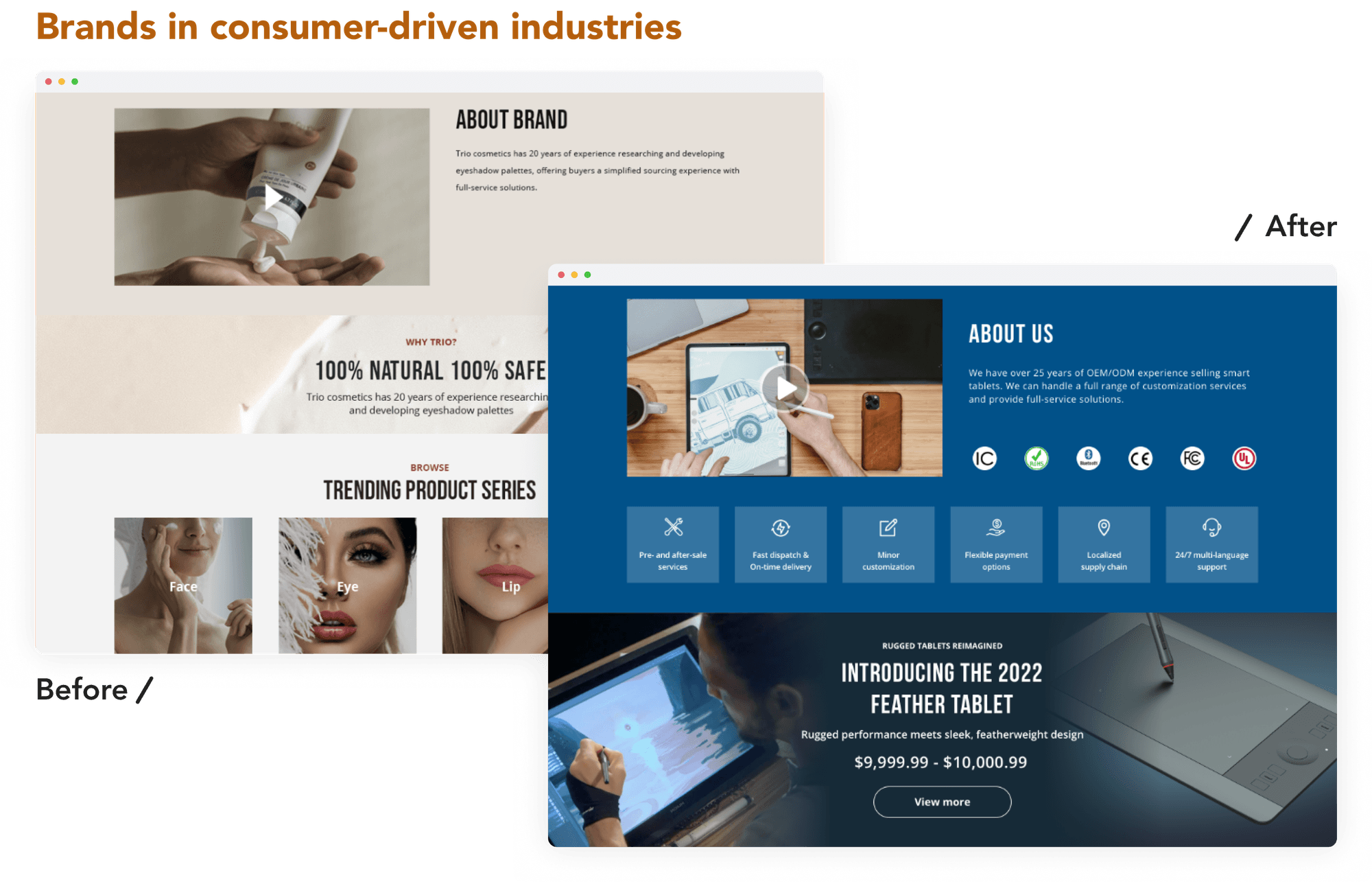 Showcase page template variant 1