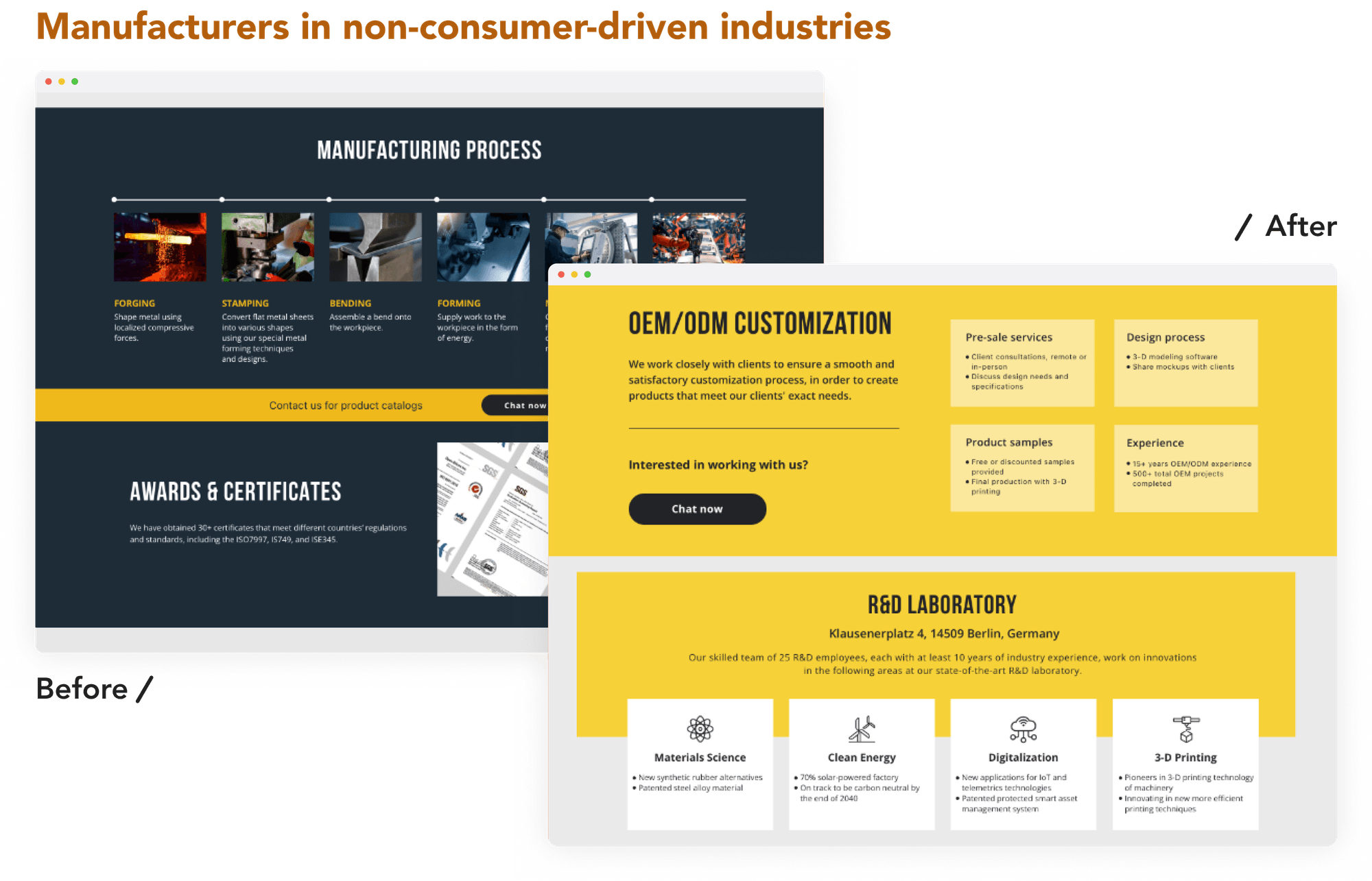Showcase page template variant 4