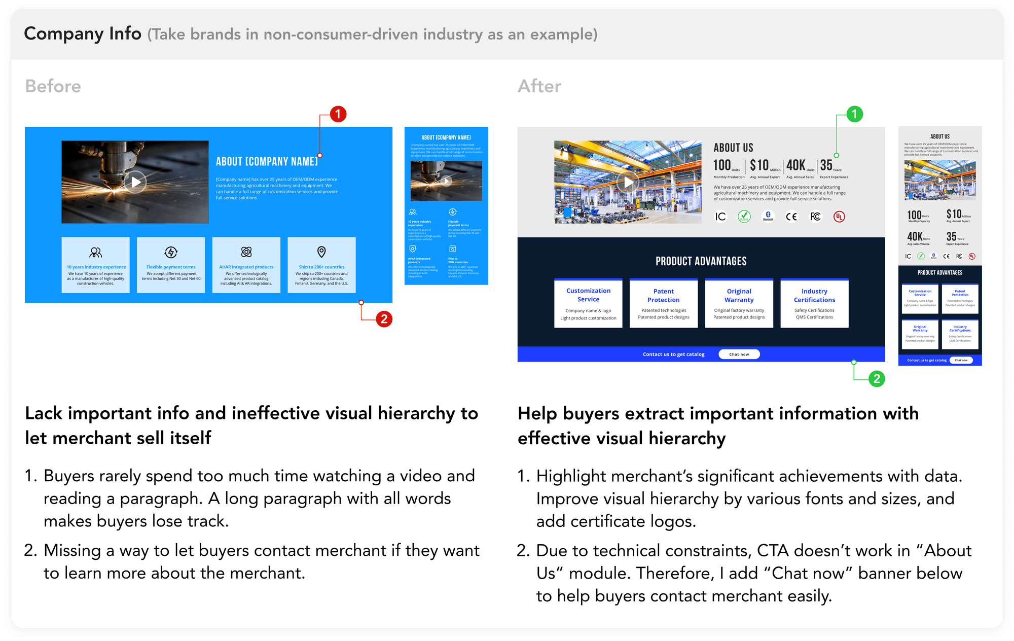 Showcase page module layout, part 2